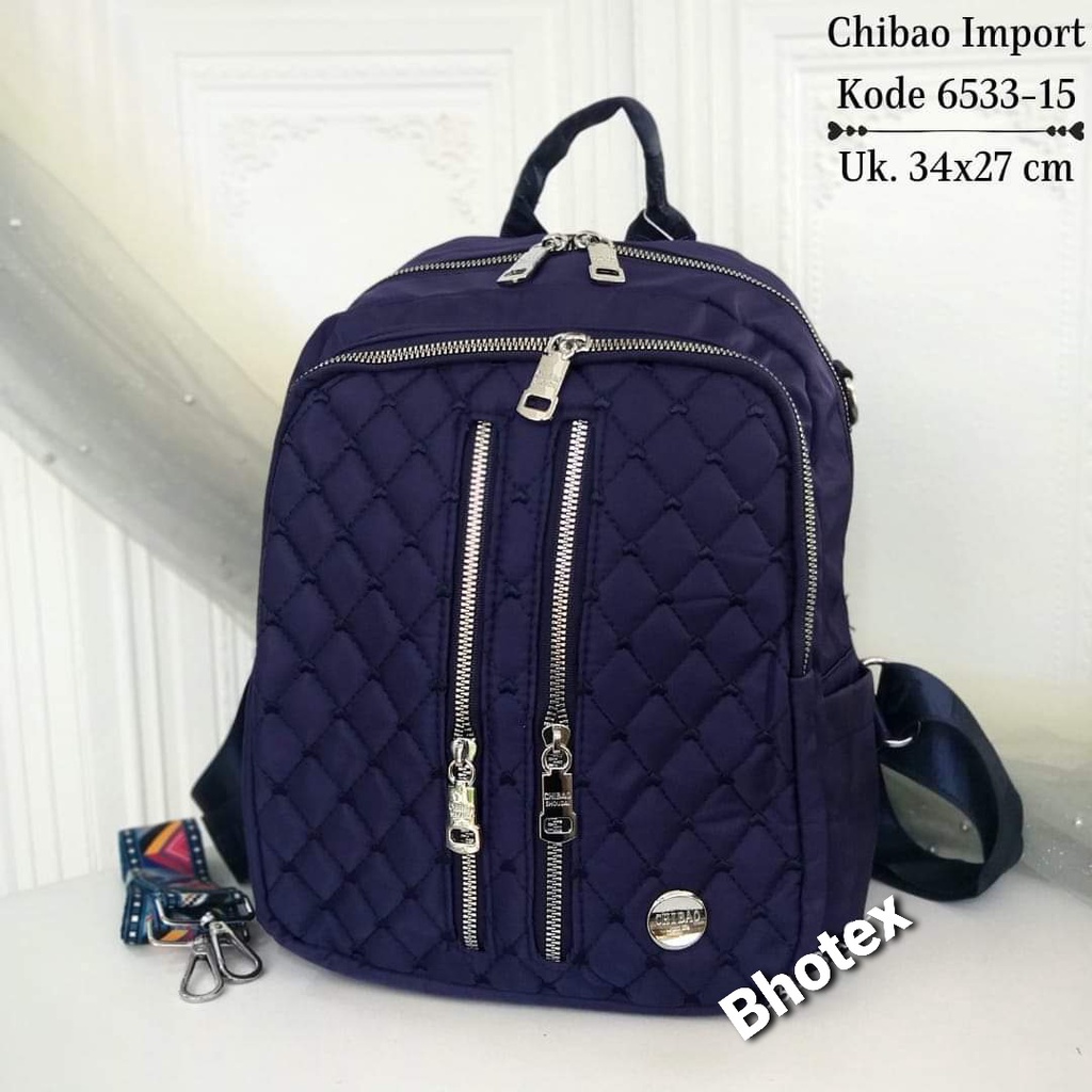 Tas Ransel Chibao 6533-15 Bahan Parasut. Tas Wanita Tas Chibao ORI Tas Ransel Chibao Import BEST SELLER BISA BAYAR DITEMPAT.!!!!