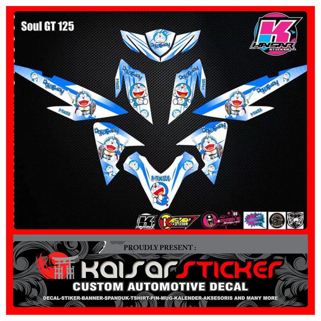 Decal Sticker Motor All New Soul Gt 125 Doraemon Shopee Indonesia