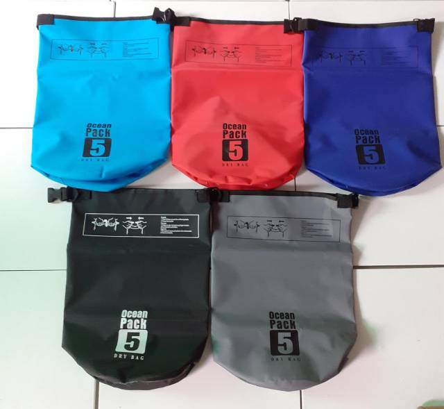 OCEAN PACK DRYBAG WATERPROOF TAS ANTI AIR 5L / 5 LITER  &lt; ADA 1 TALI  &gt;