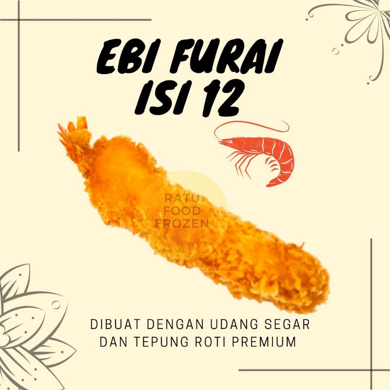 

EBI FURAI UDANG JUMBO ISI 12 PCS HOMEMADE KEMASAN FROZEN FOOD DIJAMIN HALAL