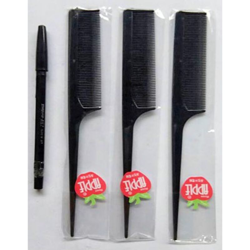 Sisir APPLE Sasak Hitam Sisir Gerigi  Sisir Zig Zag