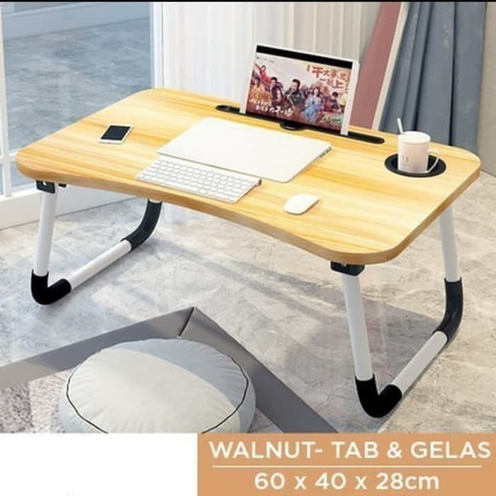 (COD) Meja Lipat Belajar Laptop Portable - Foldable Desk Meja Lipat Komputer