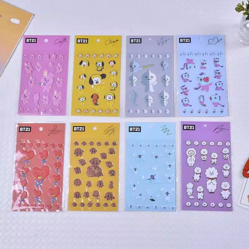 

SOS Stiker Bubble Kartun 3D BTS bt21 untuk Handphone / Laptop / Dekorasi