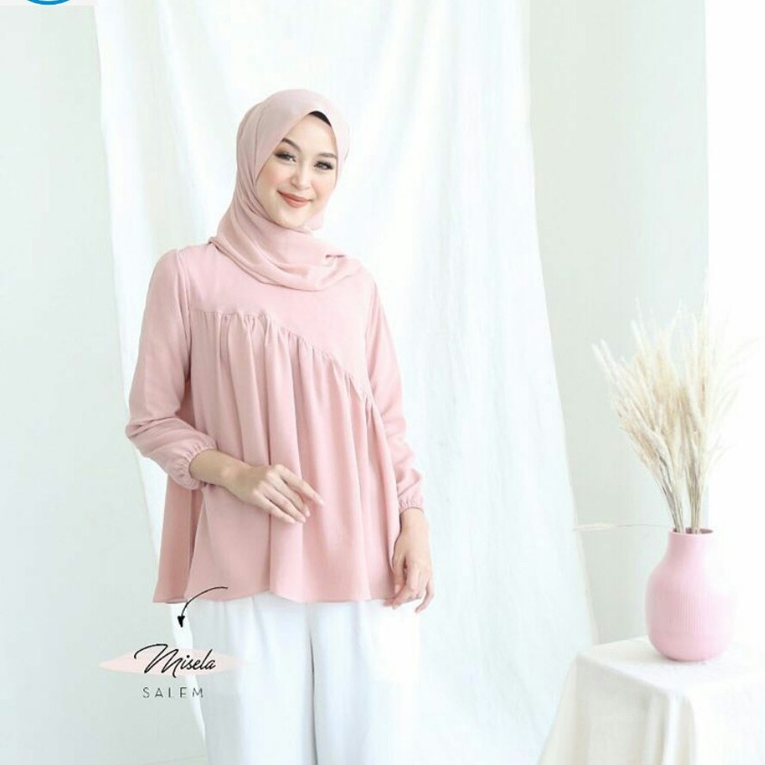 MISELA BLOUSE // ATASAN RAMPEL MOSCREPE