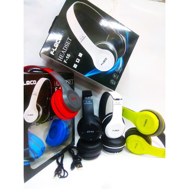 FLECO HEADSET EARPHONE BLUETOOTH FLECO F-16 F16