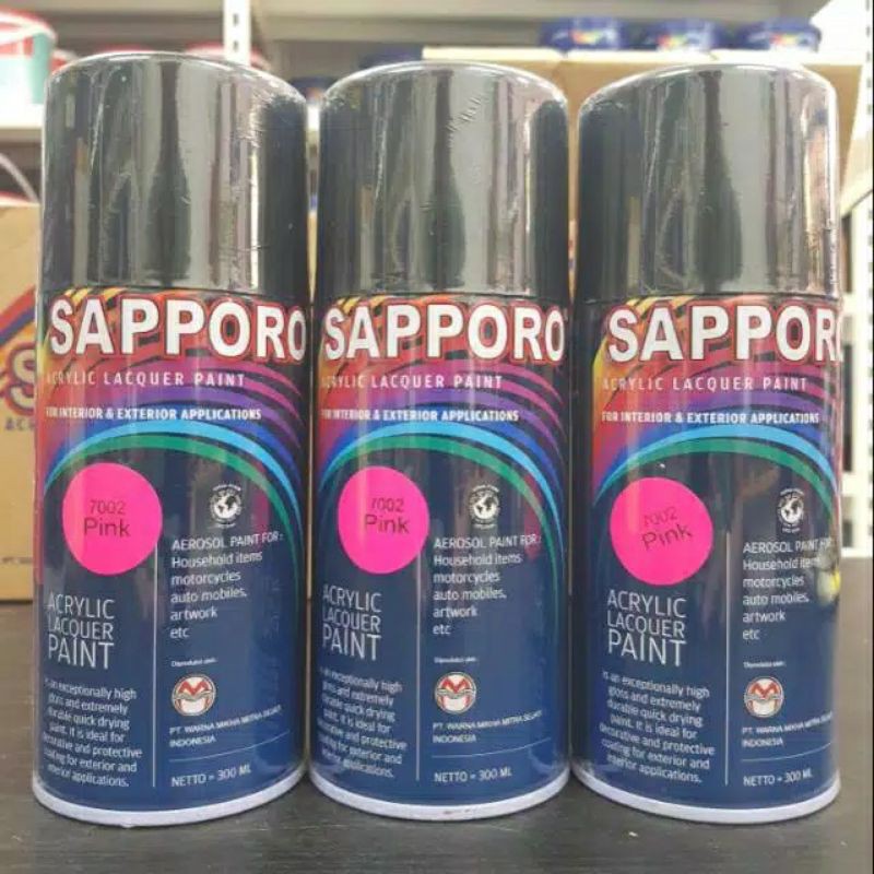 sapporo Pink stabilo / cat pilox sapporo pink / sapporo merah jambu 150ml, 300ml