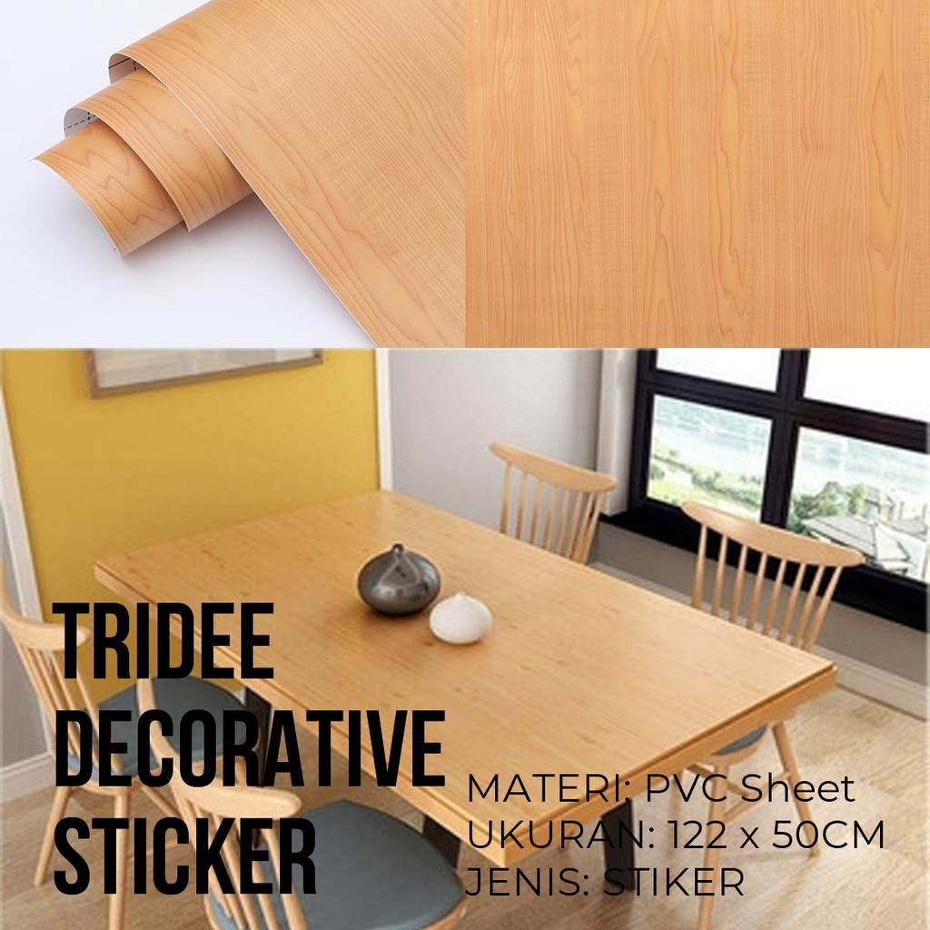 Stiker Dekorasi Kayu Marmer Meja Furniture Dapur Wallpaper PVC | TRIDEE DECORATIVE STICKER