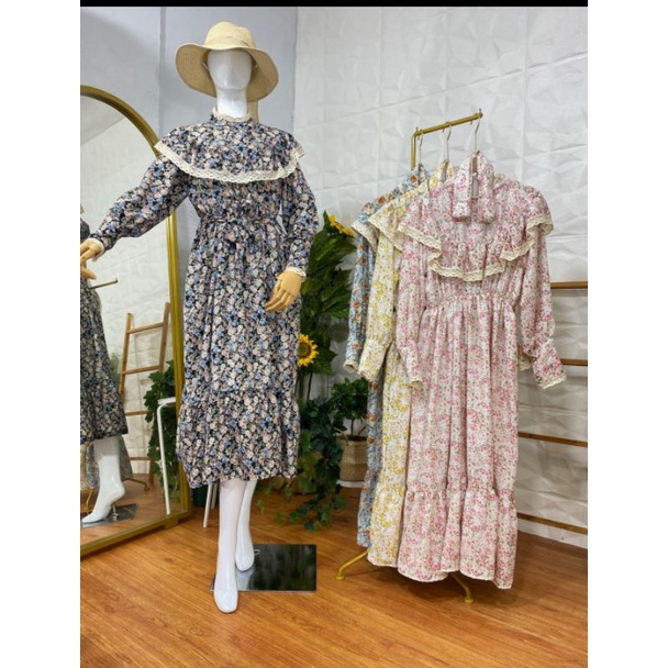 Gamis MIDI Dress Monalisa Bahan Zara Crepe Ori by Ruang Gaya