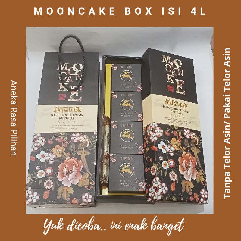 

Mooncake Mix Diameter 7 cm isi 4 pcs, Bisa pakai telor atau Tanpa Telor