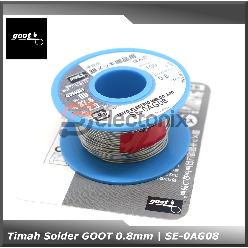 Timah Solder GOOT 0.8mm | SE-0AG08 [100gr]