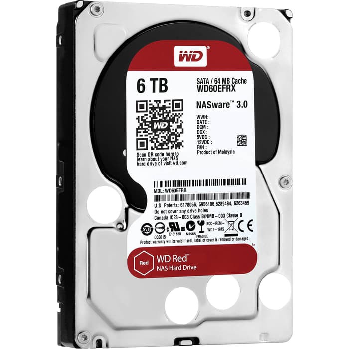 HARDDISK WD / WDC RED SATA3 6TB 5400RPM WD60EFRX