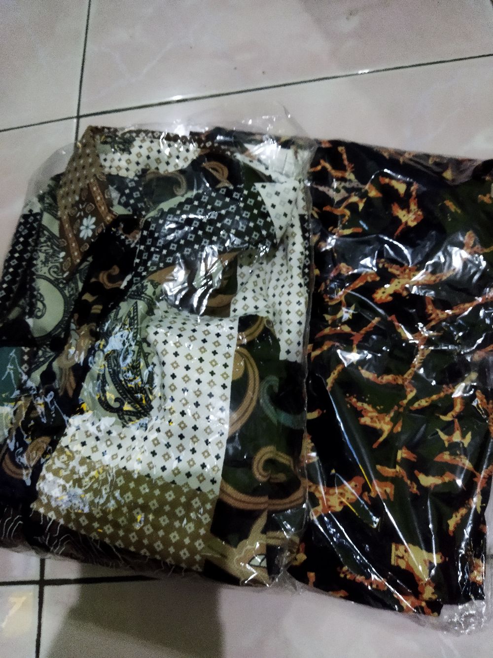 Tunik Pompom - Maxmara Jumbo Xxl Kancing Bumil Busui Ld110 Motif Batik Homey Muslim Murah Adem Kerah