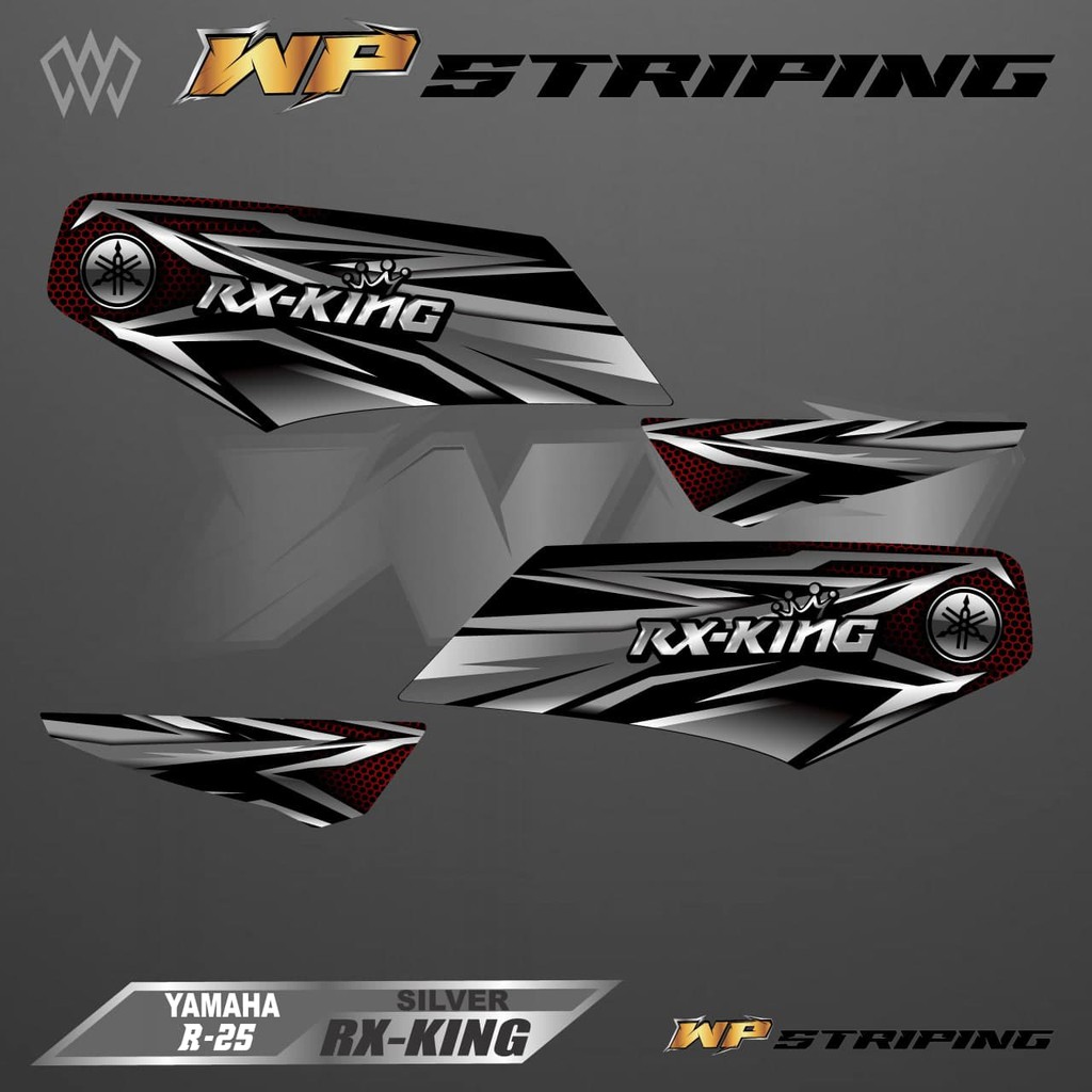 STRIPING RX KING - STIKER VARIASI LIST SKOTLET MOTOR YAMAHA RX KING - R-25