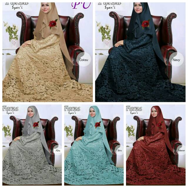 GAMIS PESTA SYARI BRUKAT FARZA KUBUS-BIRU