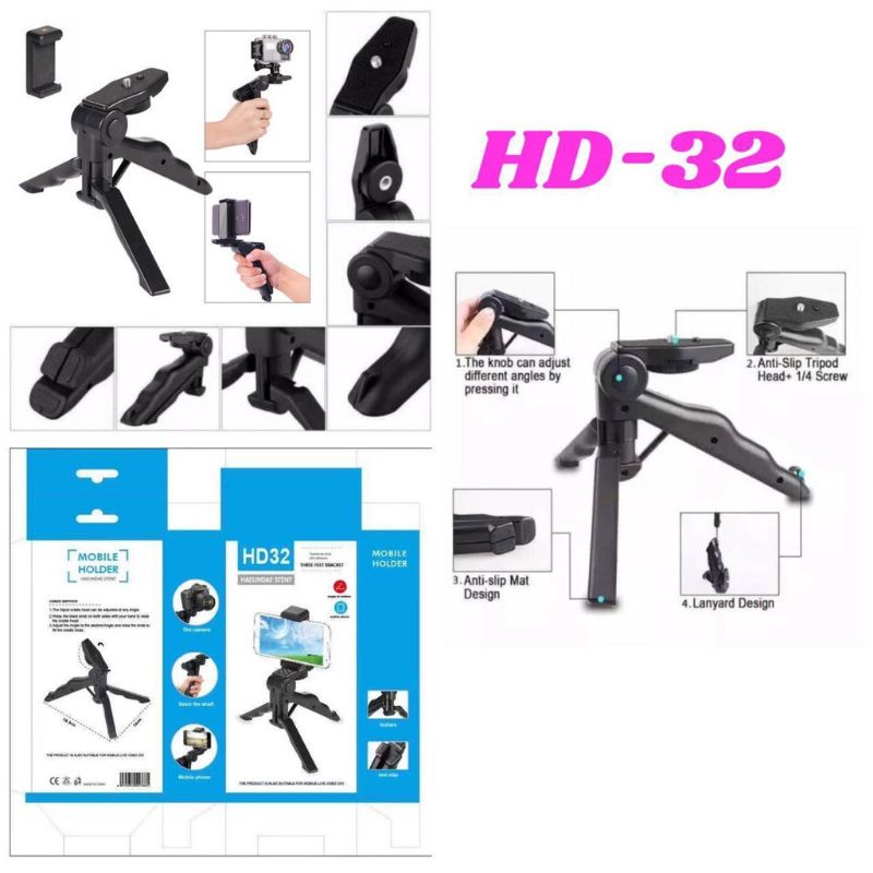 Tripod Mini Handphone HD 32 Black