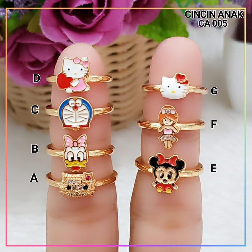 Cincin xuping cincin anak terlaris karakter imut hello kitty lapis emas gold CA 005