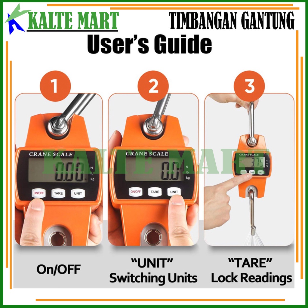 Timbangan Gantung Digital 300kg Crane Scale 300kg Timbangan 300kg Hanging Scale 300kg Timbangan ayam, Timbangan Ikan, Timbangan Perternkan, Timbangan gantung