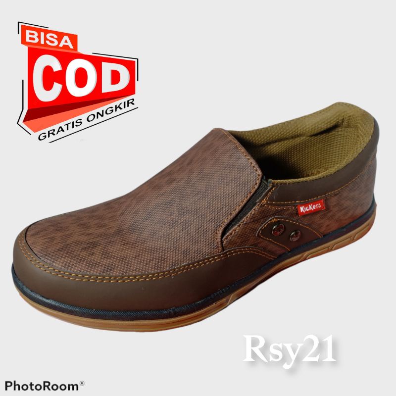 Sepatu Formal Pria Original Casual Slip On Santai Kerja