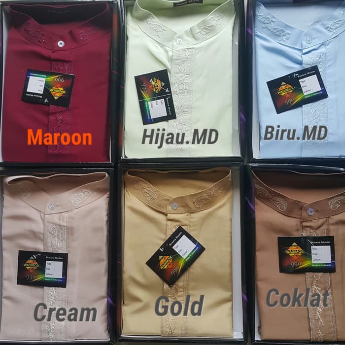 Kemko Kemeja Koko Lengan Panjang Mizan Olive By Ahzarayy EZ799 Baju Wadimor Lengan Panjang - Putih,