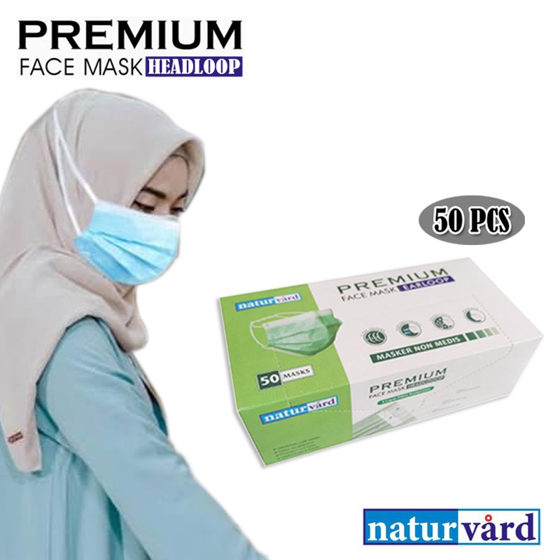 Masker 3ply isi 50pcs non Surgical Mask Earloop Headloop Mask Disposable Mask Termurah Masker Mulut