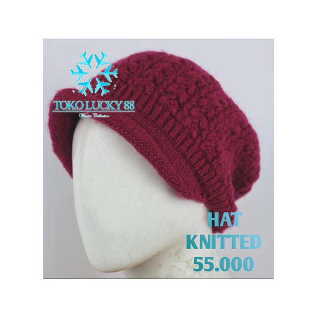 Hat Knitted Topi Rajut Wool Hat Knitted