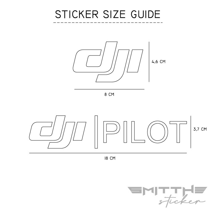 Stiker DJI Pilot Cutting Sticker untuk aksesoris Motor Mobil