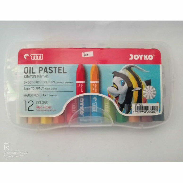 

Crayon titi oil pastel joyko isi 12 warna