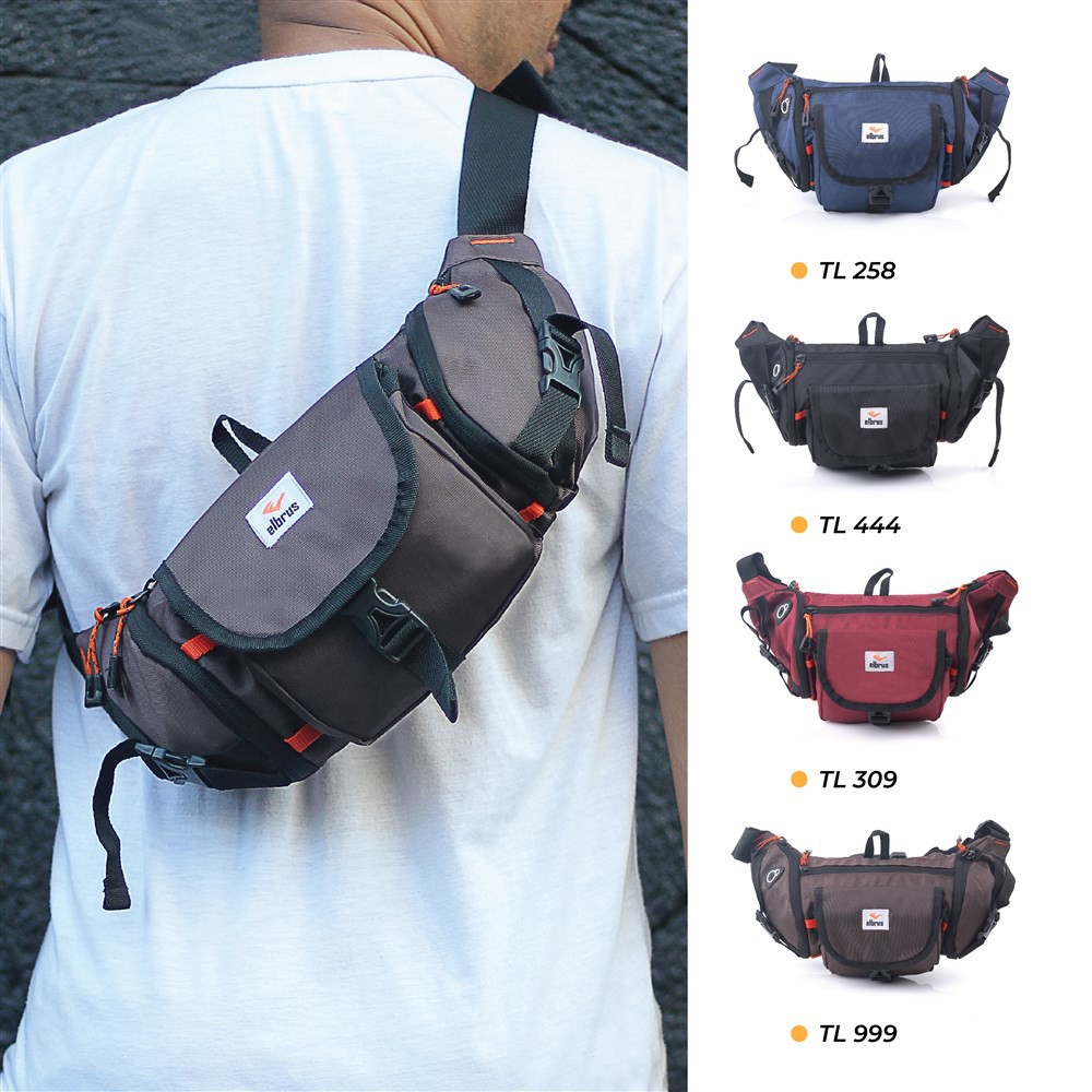 Tas Waist Bag Pria High Quality Produk Rapi Ori Tali kuat Bahan tebal Realpic Harga Murah OTV 258