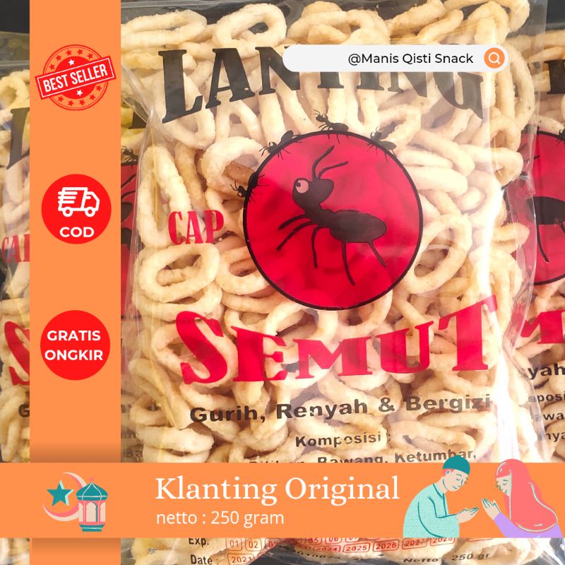 

Klanting singkong Semut rasa Original siGurih Enak terlaris best seller Renyah tidak keras