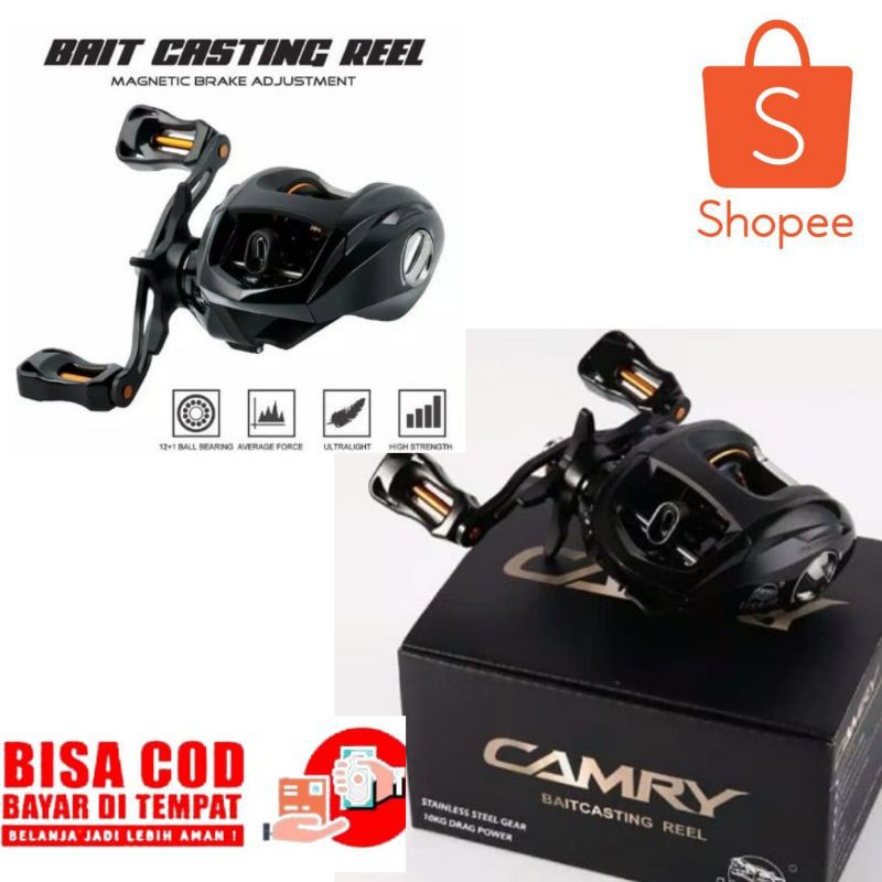 Alat Pancing Laut|Rel Pancing|Katrol Pancing [BAIT CASTING LIZARD CAMRY] Terbaru