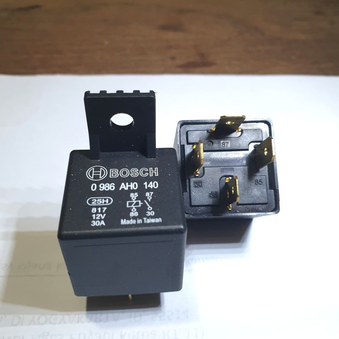 Original BOSCH Relay 12 Volt 30A 12V 4 Pin 4P Kaki Untuk Mobil Motor