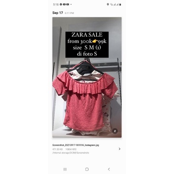 baju Zara, blouse Zara