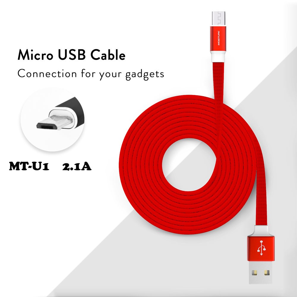 MOISTURE Kabel Data FAST CHARGING Cocok Untuk iPhone LIGHTNING / Micro USB / Type-C 2.6 A / 2.1A CABLE DATA USB