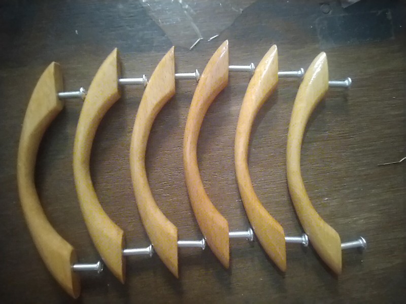 Tarikan Kayu 205 Cokelat Coklat Handle Muda Bulat Laci Pintu Lemari Sabit 64 96 115