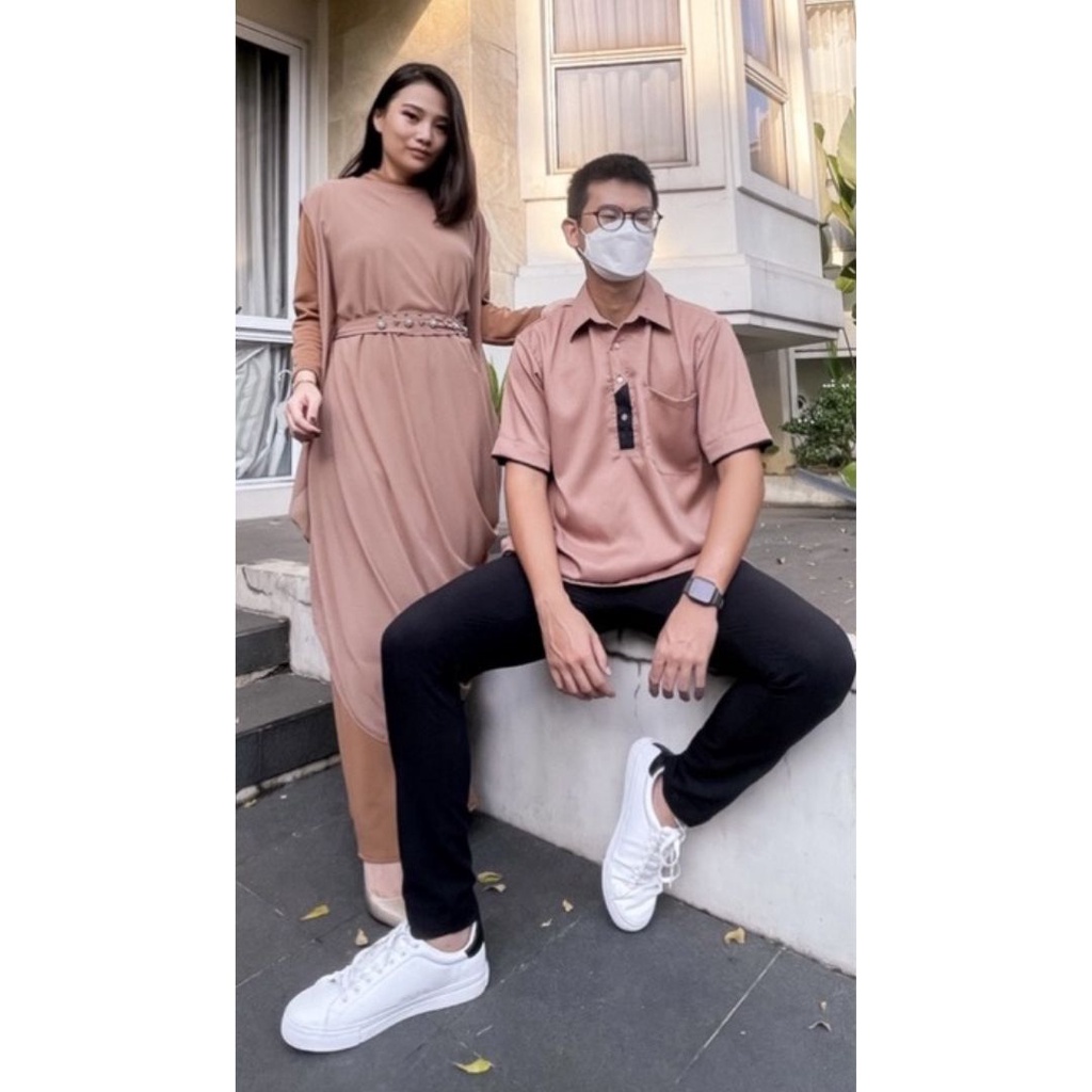 ( VM )- Vanesha Margaretta - 670 Couple / Bahan Spandex bukan Scuba / Iner Spandex / Couple Muslim