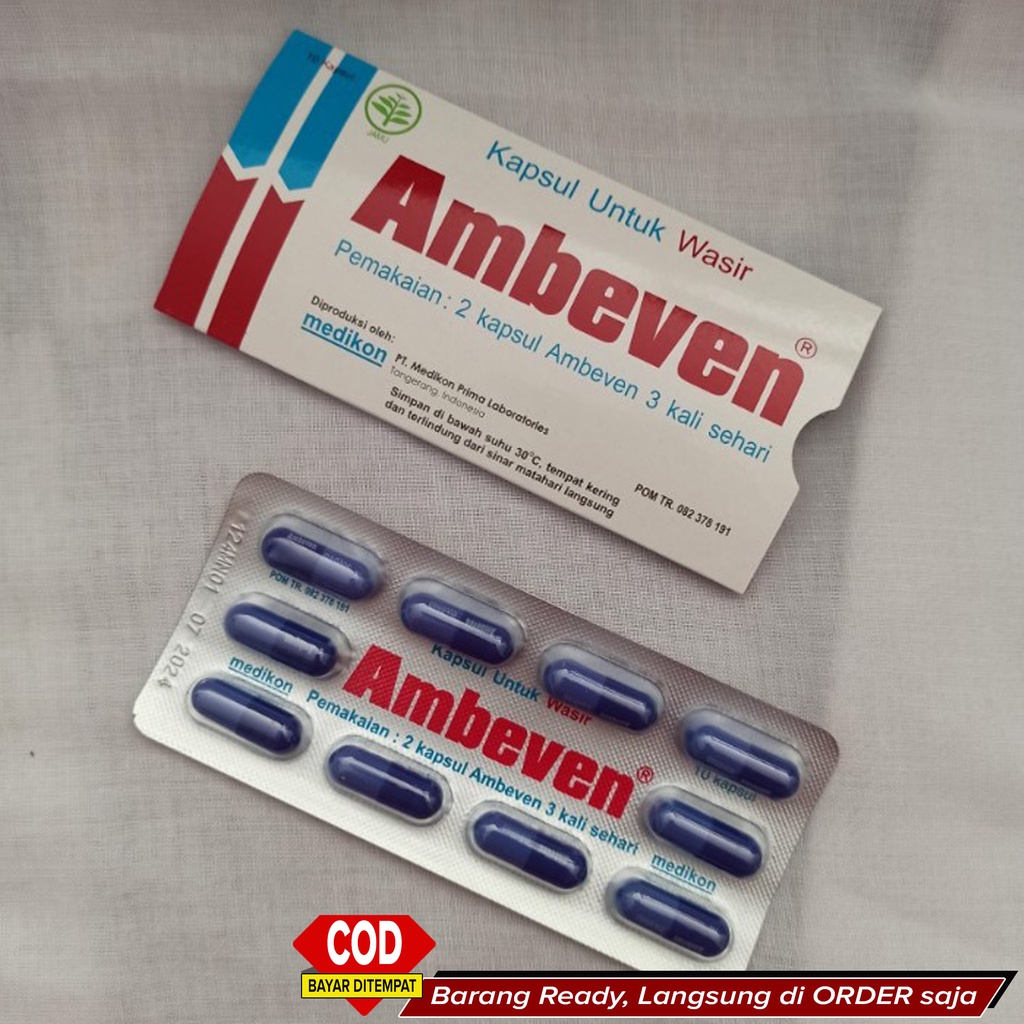 Best Seller Obat Wasir Obat Ambeien AMPUH murah BEST SELLER ~ Ambeven strip isi 10 kapsul ~ E096
