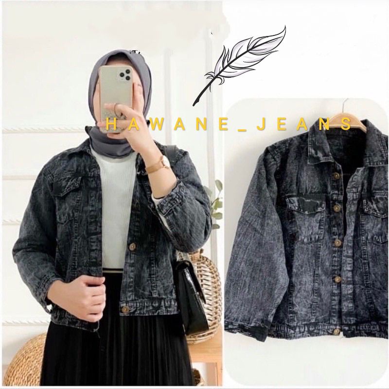 Jaket biondi wanita jeans