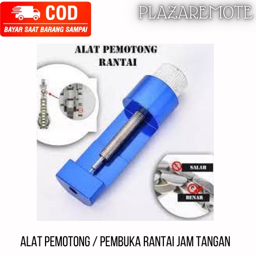 PEMOTONG DAN PEMBUKA rantai jam tangan besi untuk servise bahan logam PIN REMOVER KIT( biru gold hitam merah)