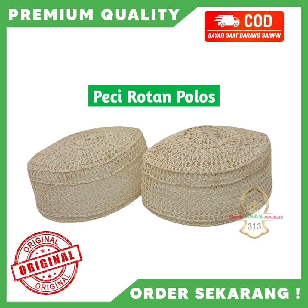 Peci Gus Dur Murah - Peci Rotan Rajut Murah - Peci Akar - Peci Rotan Coklat - Kopyah Rotan - Songkok