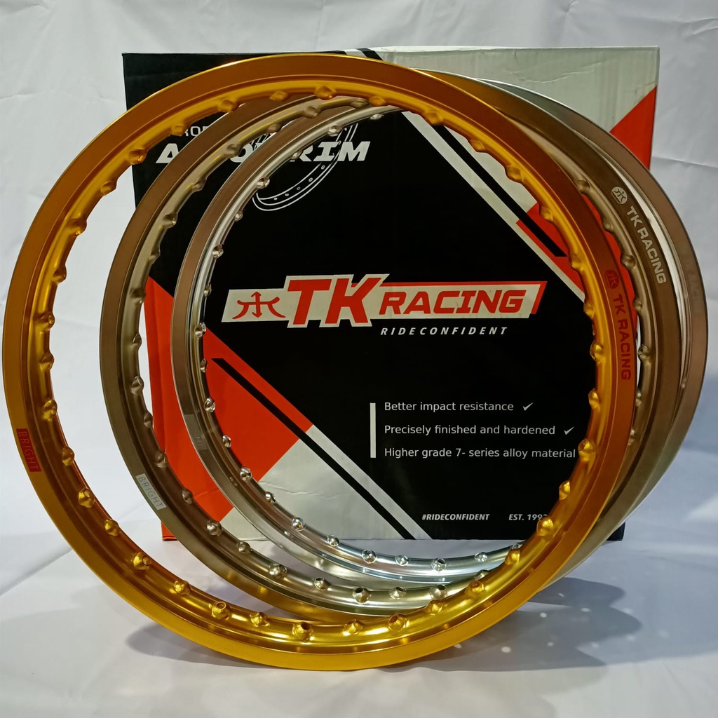Velg TK Racing 160 ring 18 alloy kilat pelak