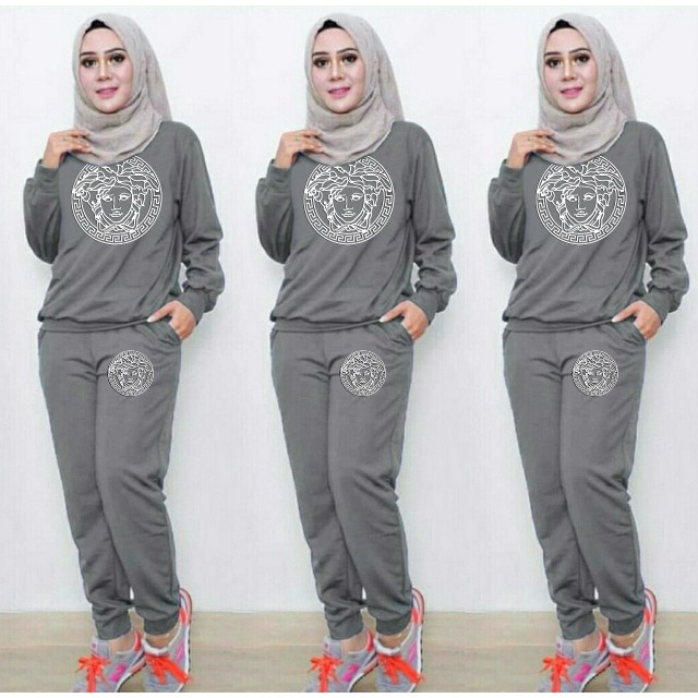 Stelan training wanita versaze | baju senam muslim  | baju olahraga muslim IMPORT