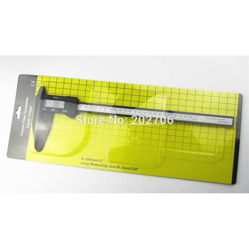 300MM Long-jaw Carbon Caliper Electronic Micrometer Caliper Electronic Digital Caliper for Carpentry School Vernier Caliper Digital Caliper 