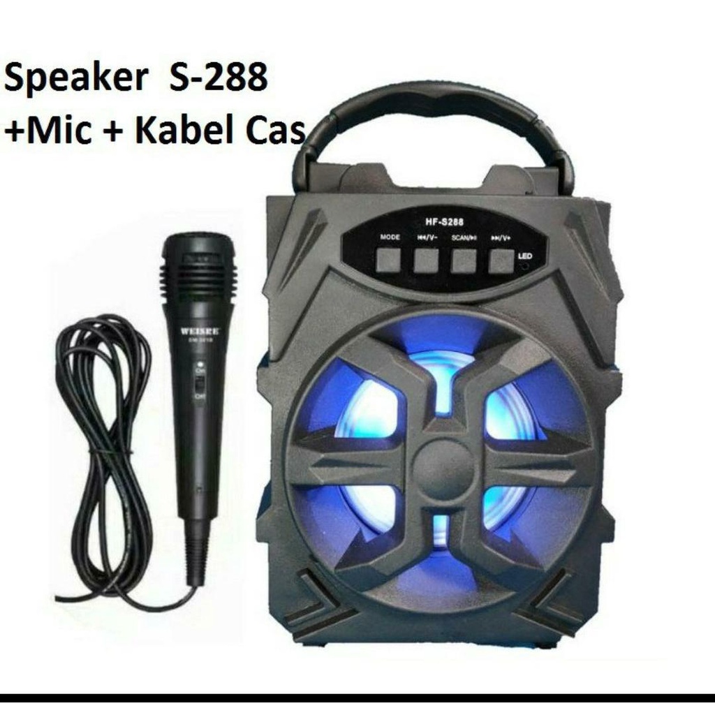 S-288 Speaker Bluetooth Portable Free Mic Karaoke-2