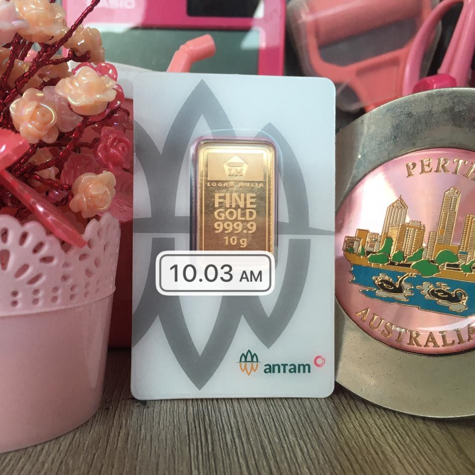 LOGAM MULIA ukuran 10 Gram CERTICARD ANTAM Tahun 2020 (100% ASLI)