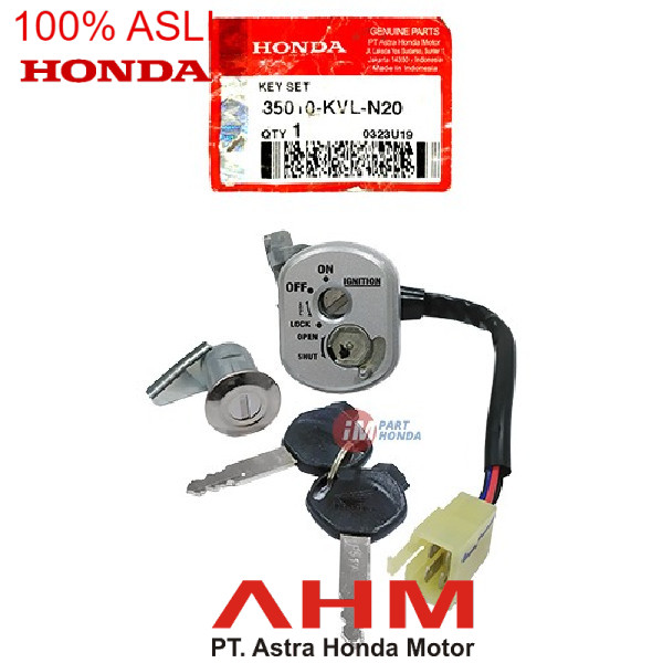 35010-KVL-N20 Key Set Kunci Kontak Plus Kunci Jok Supra X 125 BatmanFI