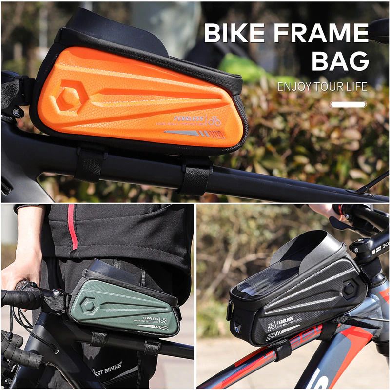 west biking tas sepeda holder handphone smartphone waterproof  7 inch samsung iphone yp0707235 black