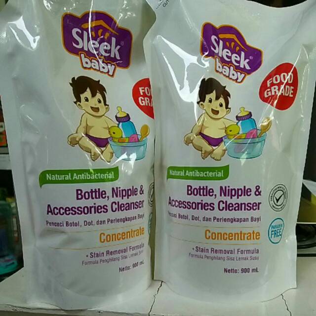 Sleek Baby BN Cleanser Pouch 900ml - Sabun Pencuci Botol Food Grade