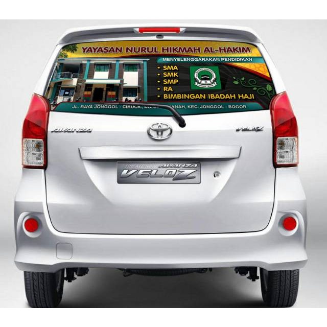 stiker oneway Kaca Film serbaguna free cetak