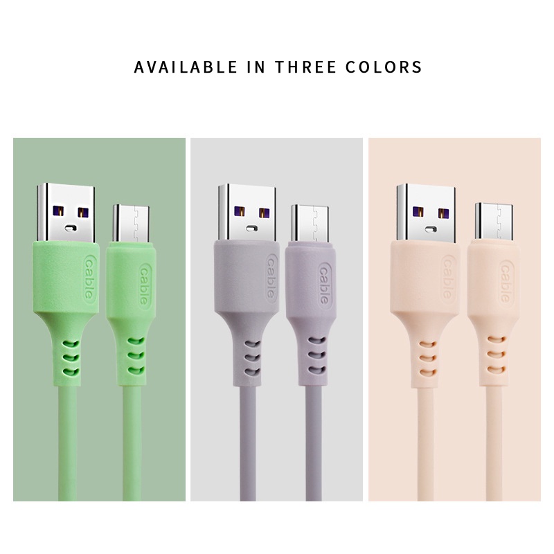 【Ready stock】Kabel Data 3A Type C Fast Charging Cable Android Tangle-free Charger Xiaomi Oppo Samsung Vivo praktis murah COD