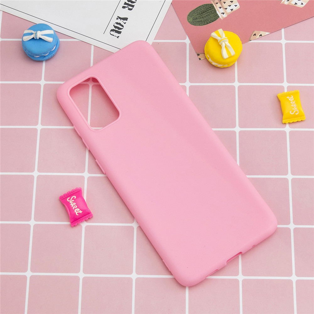Samsung Galaxy A51 A71 S20 Pro S20 Ultra Candy Color Slim Thin Soft TPU Phone Case Cover-Pink